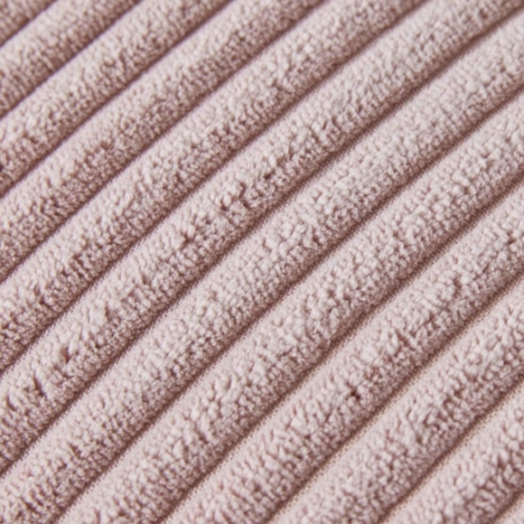 Set of 2 Petal Pink Corduroy Velvet Pom Pom Throw Pillow Covers Pillows 18" New - Picture 2 of 7